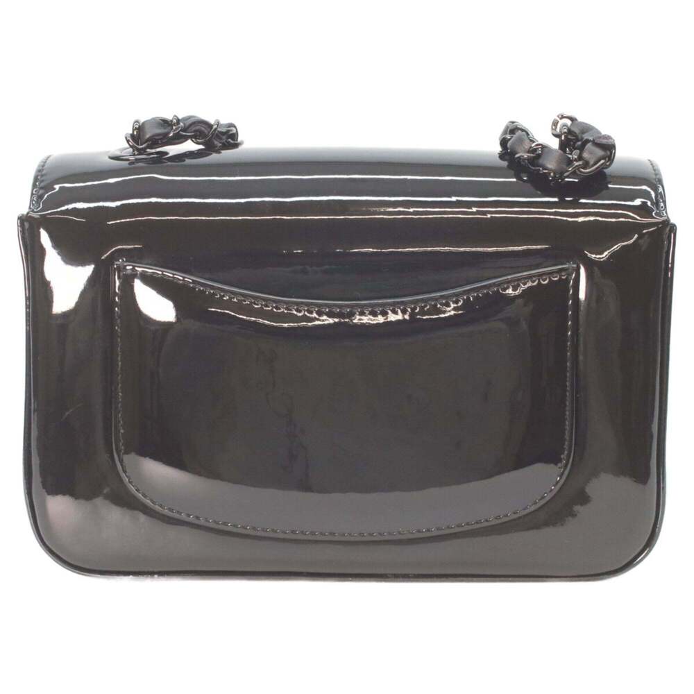 Chanel So Black AS4388 Single Flap Patent Camellia Small - Picture 3 of 9